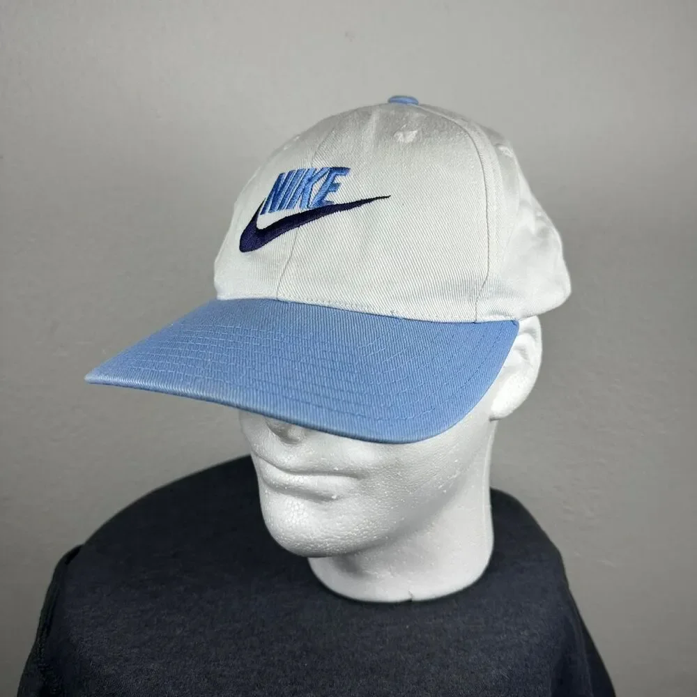 Nike Men's White and Blue Hat